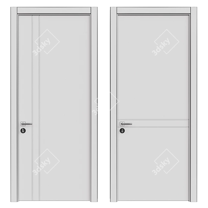 Modern Interior Door: Elegant Design 3D model image 2