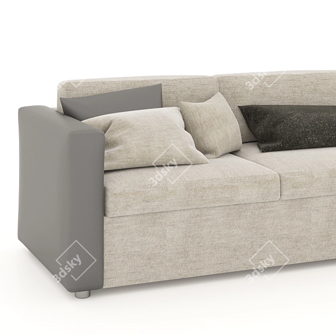 Spacious L-Shaped Sofa, Seats 8 3D model image 5