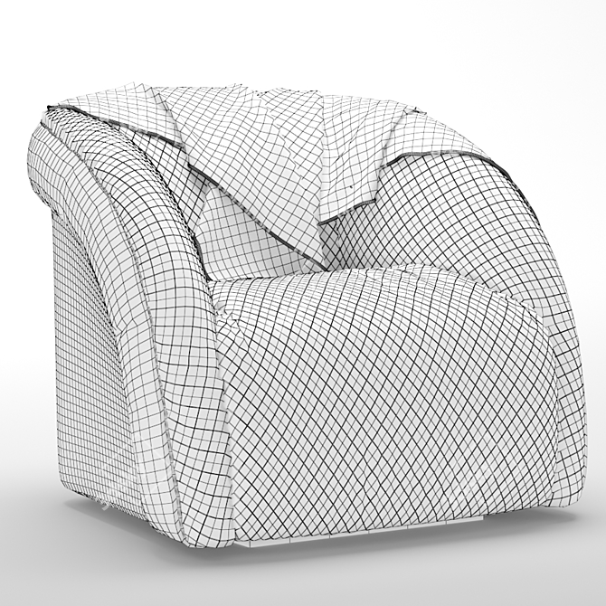 Fortune Leather Armchair: Elegant and Stylish 3D model image 7