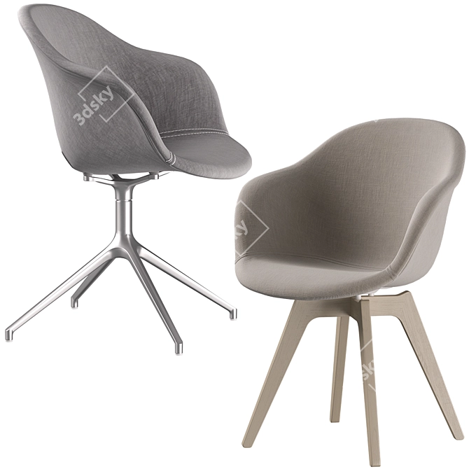 Boconcept: Alicante Table-Adelaide Chair Set 3D model image 4