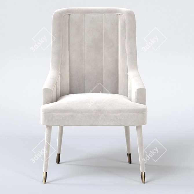 Elegant 1stdibs Dining Chairs(Set of 4) 3D model image 2