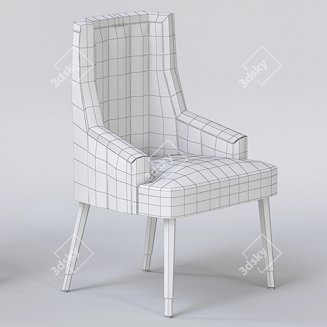 Elegant 1stdibs Dining Chairs(Set of 4) 3D model image 5