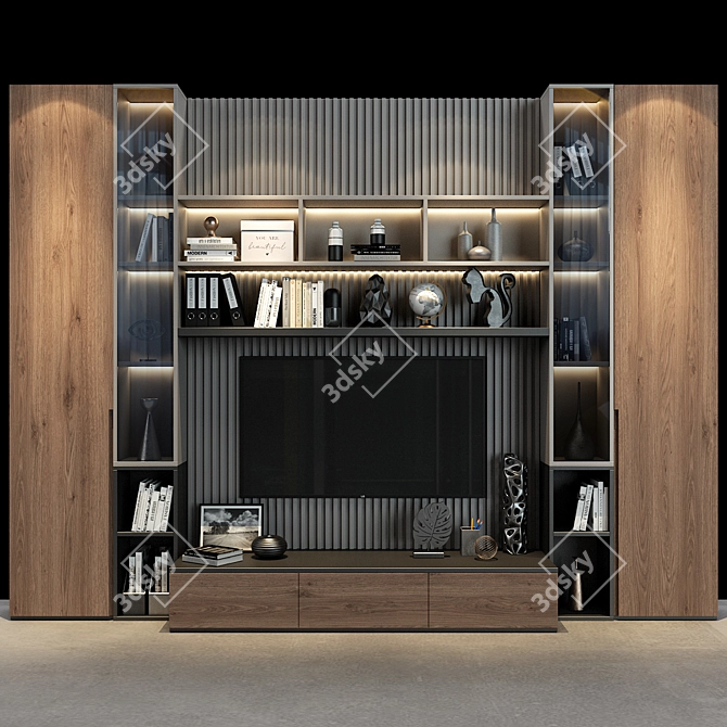 Elegant Storage Solution: Cabinet Furniture 0125 3D model image 1