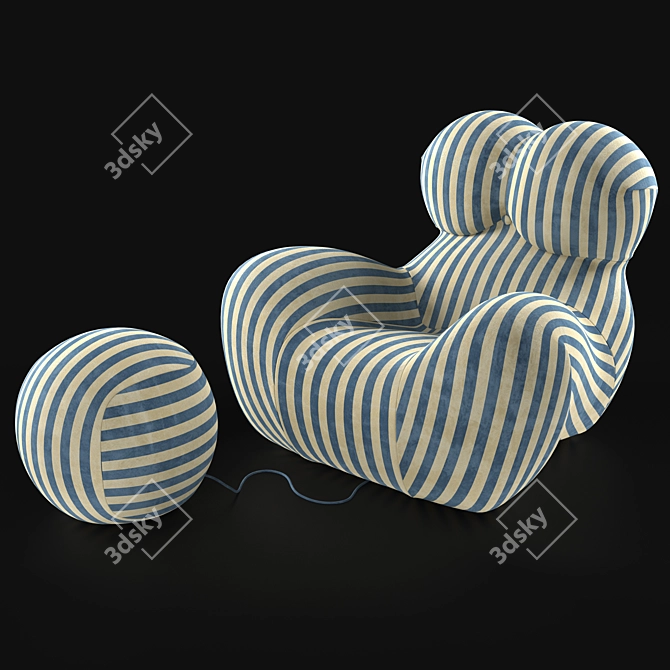 Title: Modern Gaetano Pesce Armchair 3D model image 7