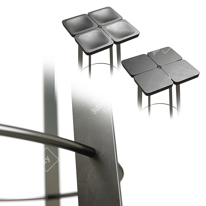 Sleek Seating by HIS 3D model image 2