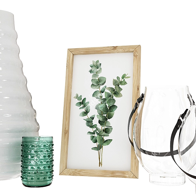 Scandi Chic: Eucalyptus Branches, Candle Holders & More! 3D model image 4