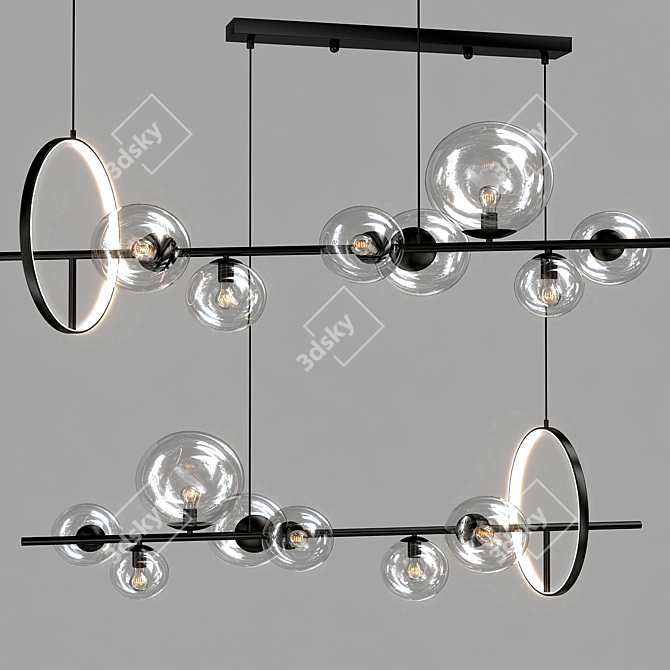 Elegant IONA L Ceiling Lamp 3D model image 1