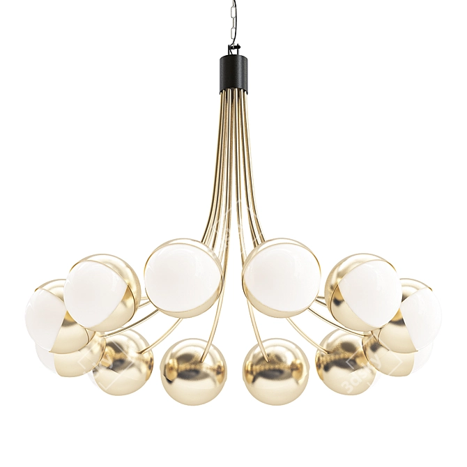 Elegant Benedict Chandelier: A Stunning Lighting Statement 3D model image 1