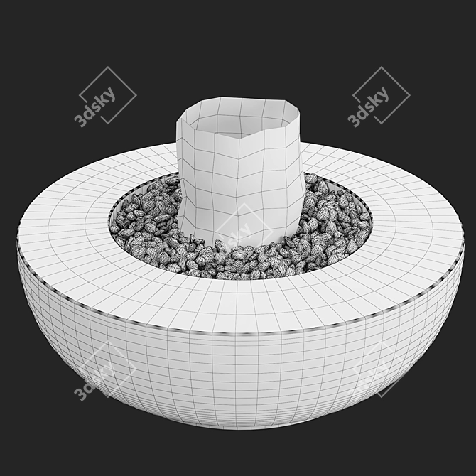 Cozy Fire Pit Table 3D model image 4