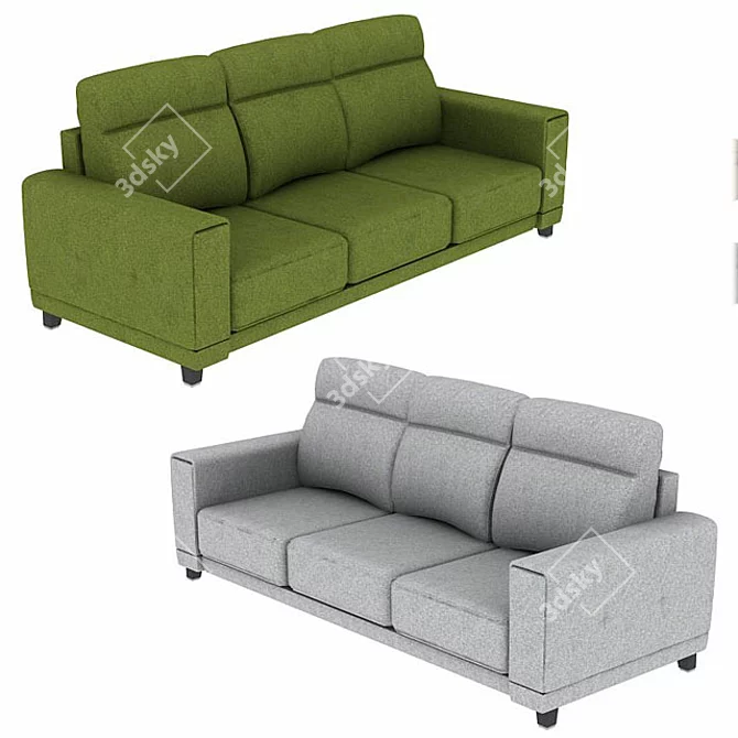 Versatile Quinto Sofa: 9 Stunning Materials 3D model image 5