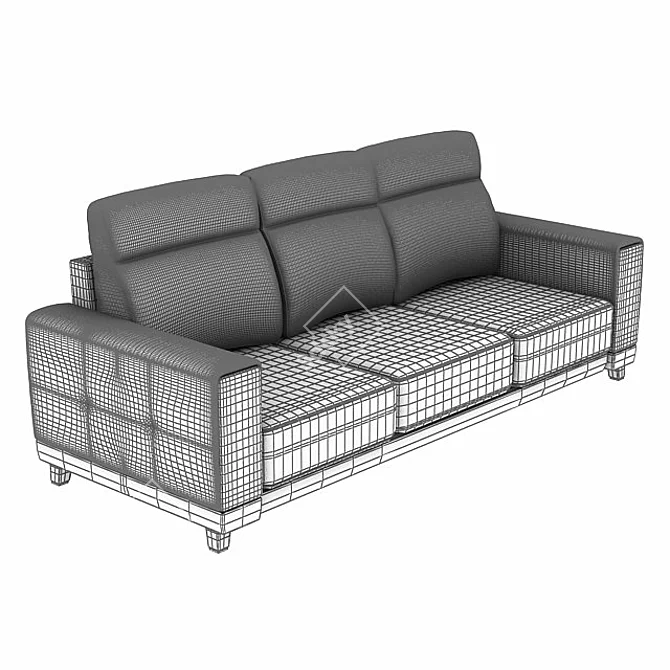 Versatile Quinto Sofa: 9 Stunning Materials 3D model image 6