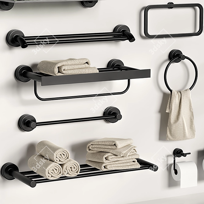 Modern 2015 Bathroom Accessories 3D model image 4