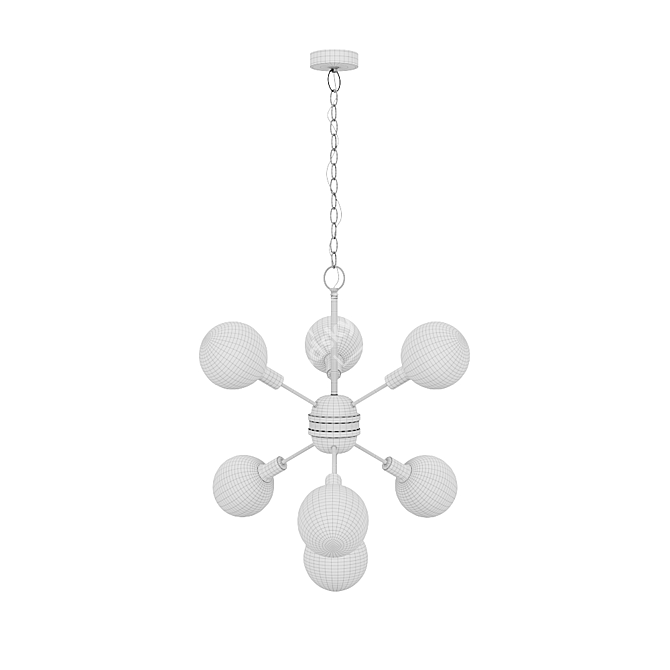 Elegant Estella Chain Chandelier 3D model image 2