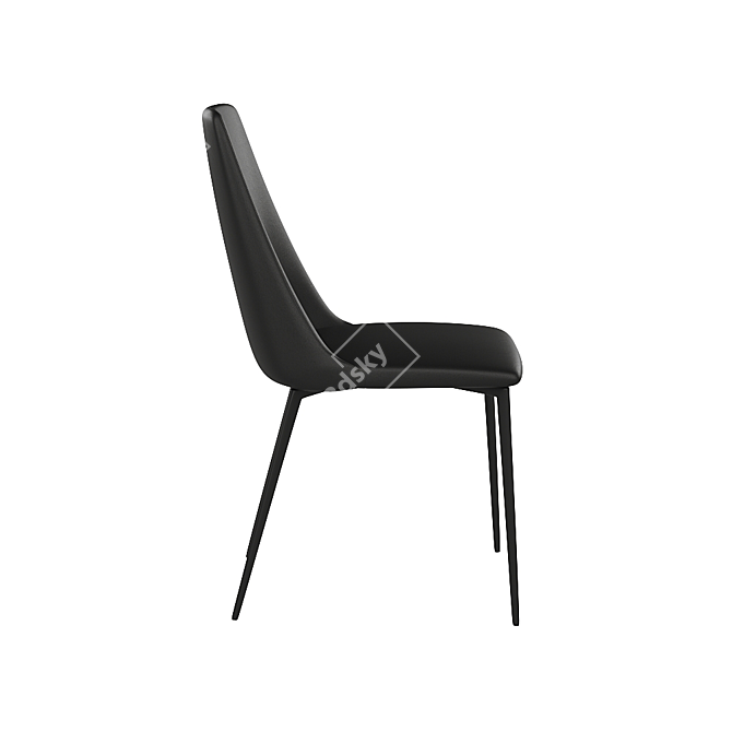 Elegant Jordie Side Chair 3D model image 3