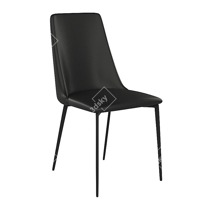 Elegant Jordie Side Chair 3D model image 8
