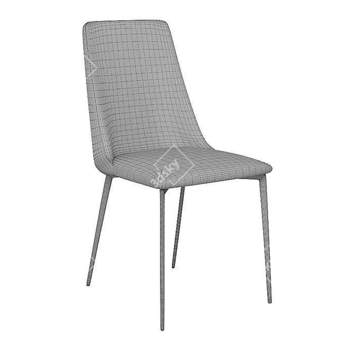 Elegant Jordie Side Chair 3D model image 11
