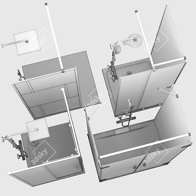 Stylish Shower Sets: Radaway, West One Bathrooms, Ideal Set 125 3D model image 6