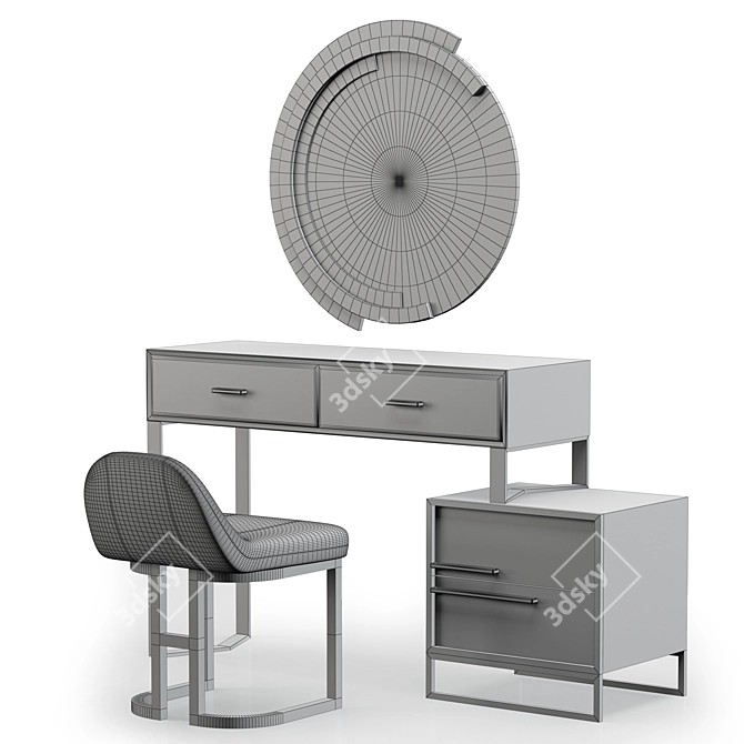 Modern Dressing Table with Vray & Corona Render - 2016 Version 3D model image 3