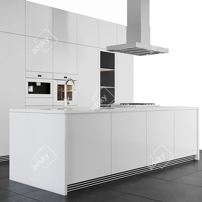 Modern White Kitchen: 2015 Edition 3D model image 3