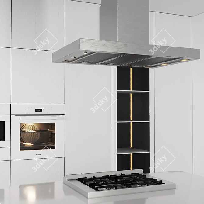 Modern White Kitchen: 2015 Edition 3D model image 4