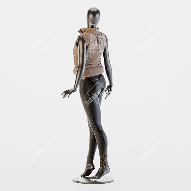 Black Mannequin Set 3D model image 4