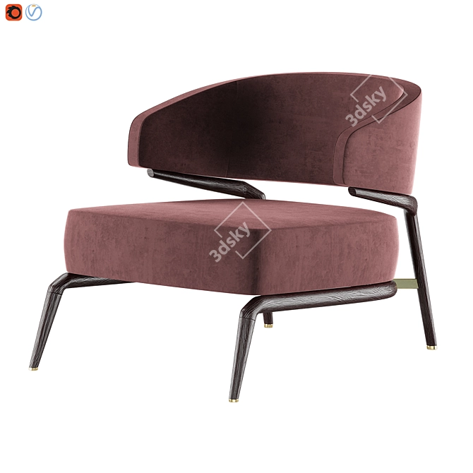 Haines Armchair: Contemporary Elegance 3D model image 1