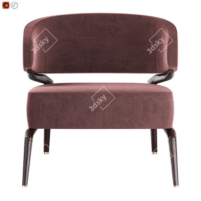 Haines Armchair: Contemporary Elegance 3D model image 4