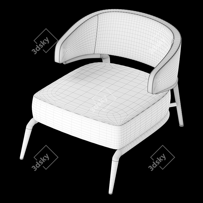 Haines Armchair: Contemporary Elegance 3D model image 6