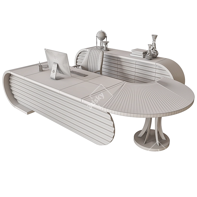 Elegant Bianos Office Furniture 3D model image 3