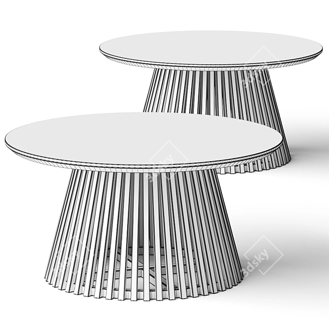 Elegant Luna Coffee Tables 3D model image 2