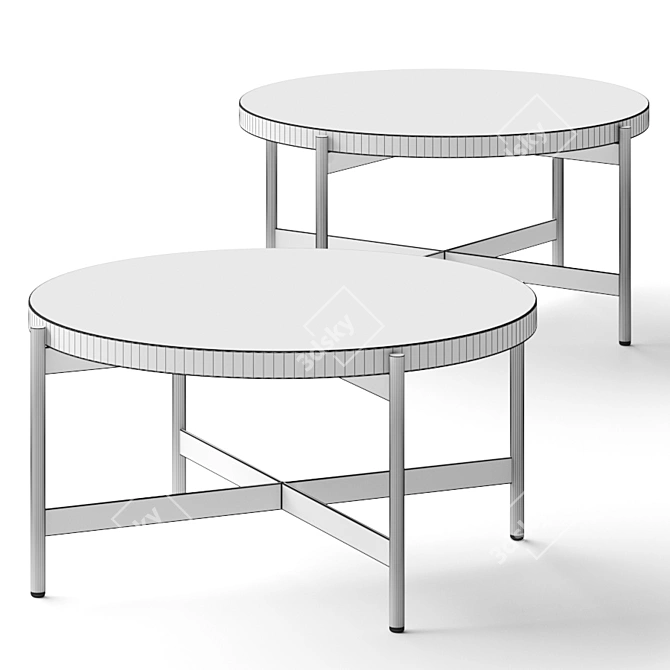 Minimalist Terrazzo Coffee Table | Ø800 x H400 mm 3D model image 2