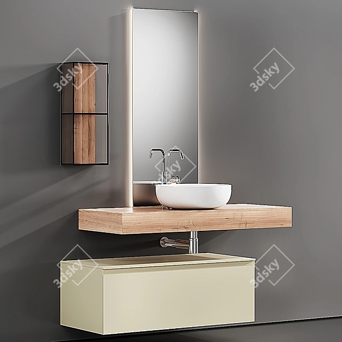 Elegant Edone Vanity Set 3D model image 2