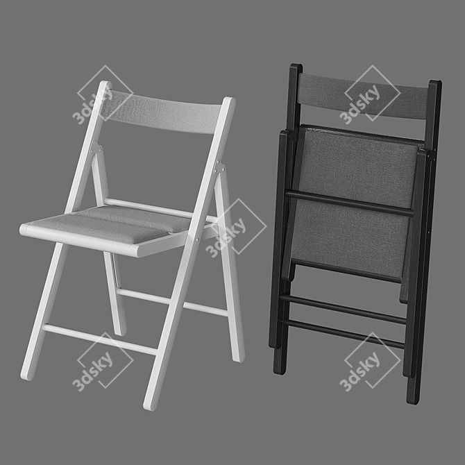 Portable Terje Folding Chair 3D model image 3