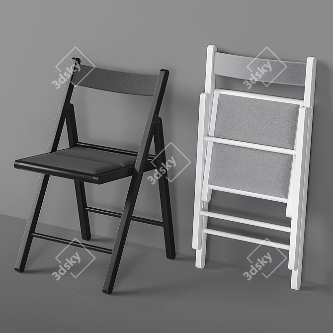 Portable Terje Folding Chair 3D model image 4