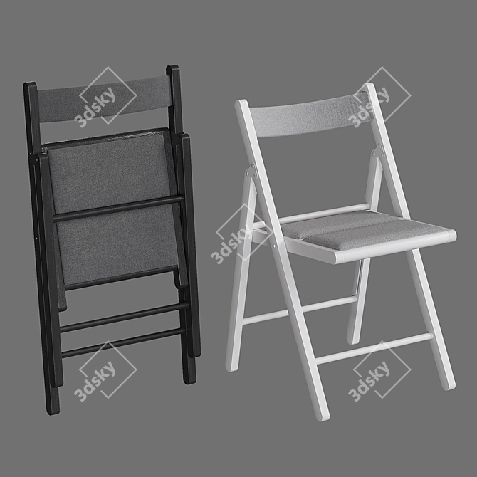 Portable Terje Folding Chair 3D model image 6