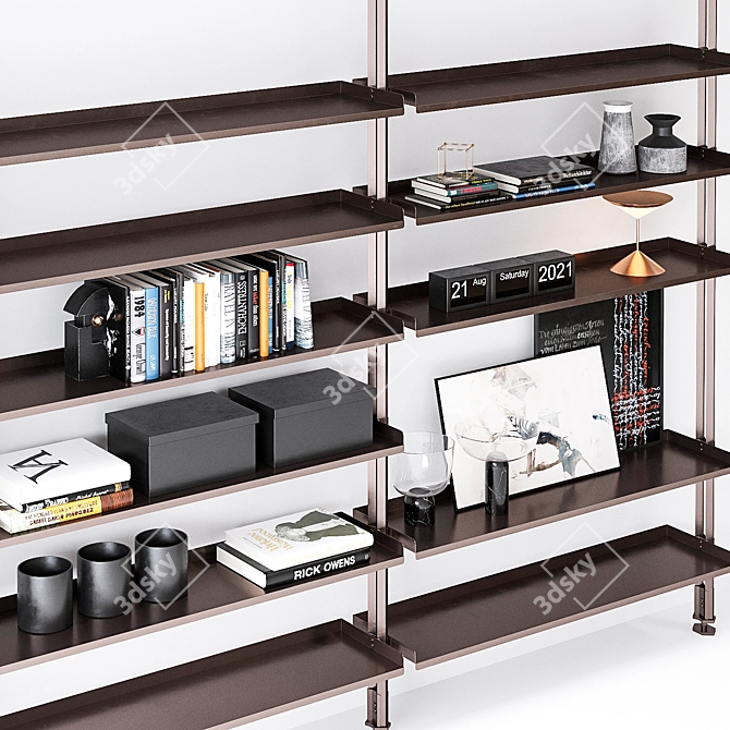 Sleek and Spacious Cattelan Italia Bookcase 3D model image 3