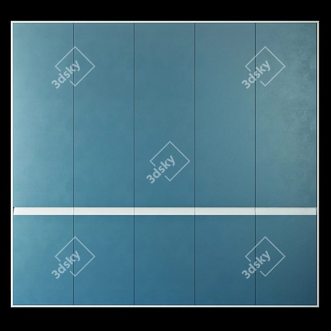 Minimalist Metal Wardrobe 3D model image 2