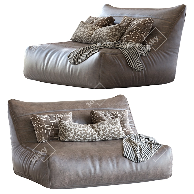 Levi Bean Bag Sofa: Stylish & Comfortable Addition 3D model image 1