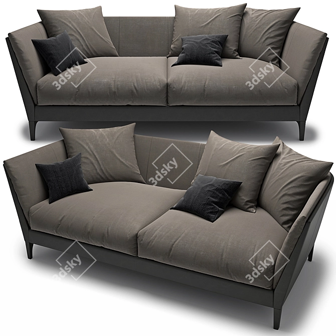 Luxurious Bretagne Sofa: A Poltrona Frau Masterpiece 3D model image 1