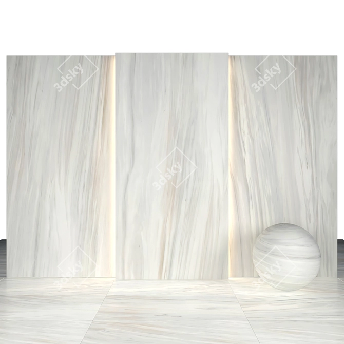 Golden Omber Marble: Luxe Texture Collection 3D model image 1