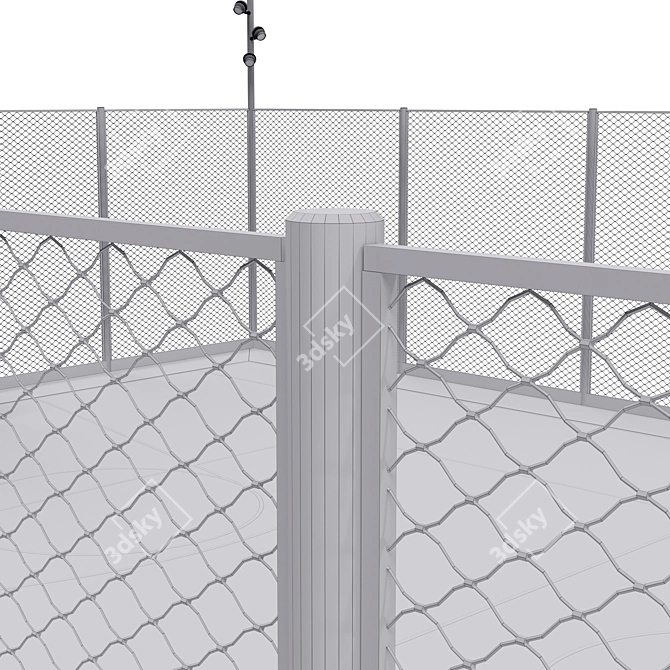 Universal Fenced Sports Ground 3D model image 2