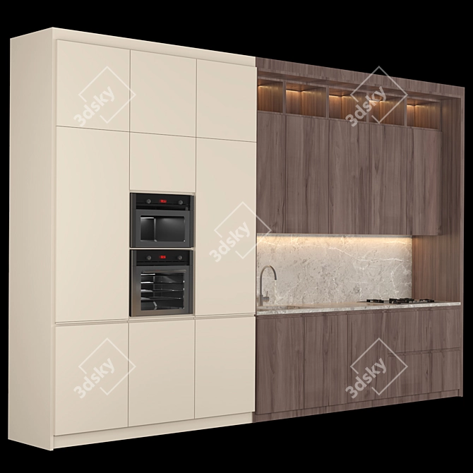 Sleek Kitchen 23: Modern Design 3D model image 2