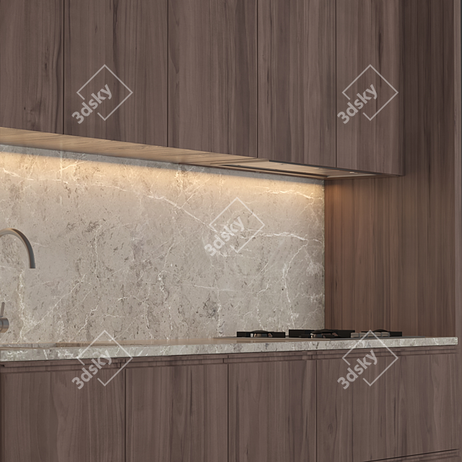 Sleek Kitchen 23: Modern Design 3D model image 3