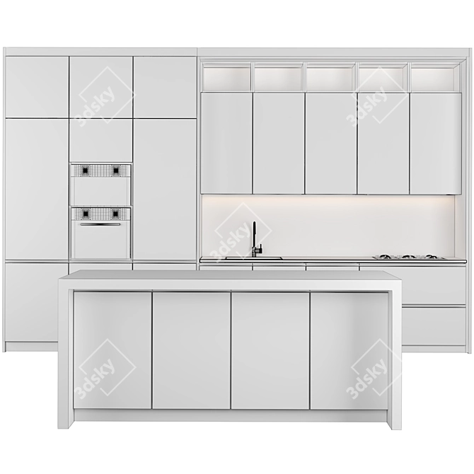 Sleek Kitchen 23: Modern Design 3D model image 4