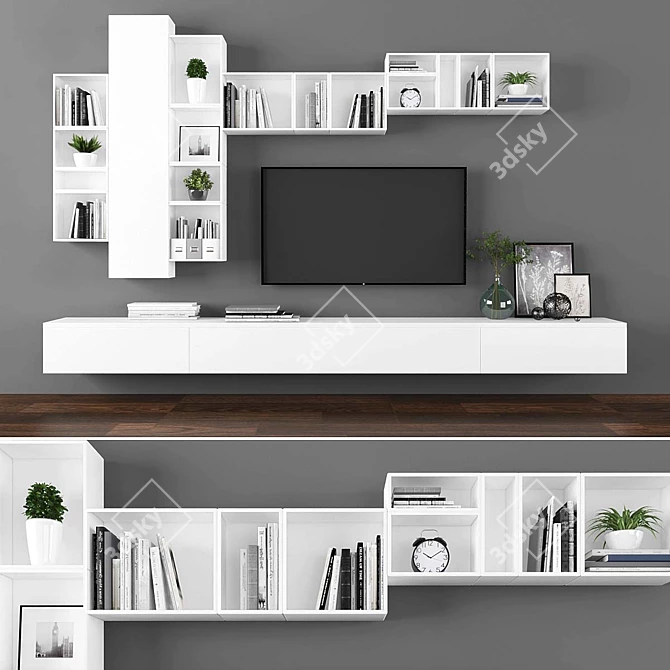 Versatile TV Stand Set 3D model image 1