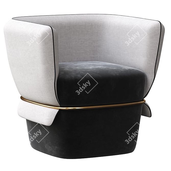 Elegant Chemise Armchair: Stylish Comfort for Your Home 3D model image 1