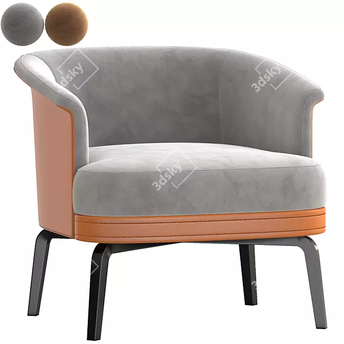 Nivola Armchair: Timeless Elegance by Poltrona Frau 3D model image 1