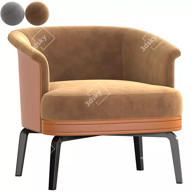 Nivola Armchair: Timeless Elegance by Poltrona Frau 3D model image 2