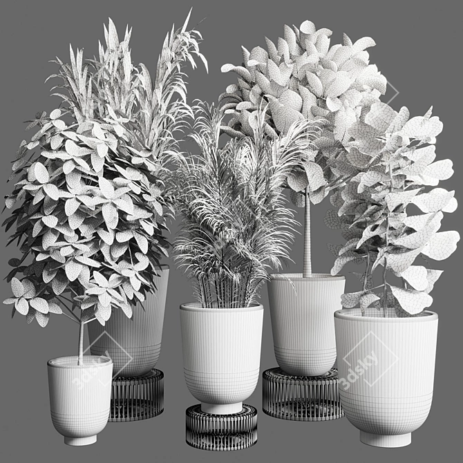 Concrete Vase Collection: Indoor Plant 35 3D model image 5