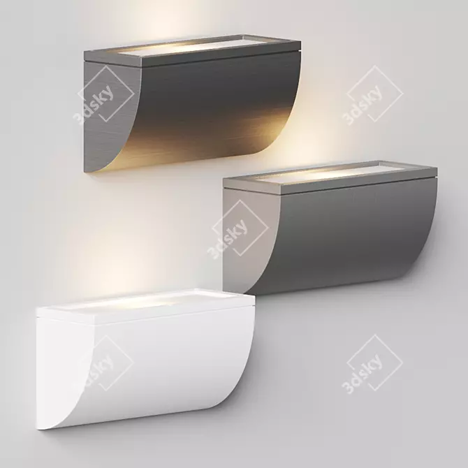 Versatile Scoop Wall Sconce: Stylish, Directional Lighting 3D model image 2